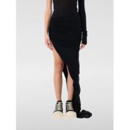 Rick Owens Drkshdw Gonna asimmetrica Drkshdw in cotone stretch Nero Taglia S