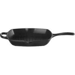Le Creuset Griglia Signature con manico ; 26x26 cm (LxL); nero; quadrata