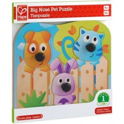 Hape Puzzle a pulsante Animali domestici 1 St
