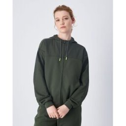 Champion Felpa Zip Up con cappuccio Verde Donna M