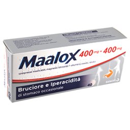 Maalox 40 Compresse Masticabili 400 Mg+400 Mg