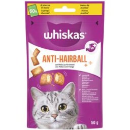 WHISKAS Snack Gatto Anti Hairball 50G
