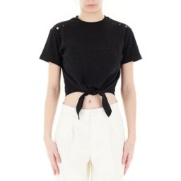 Guess T-shirt con nodo NERO M