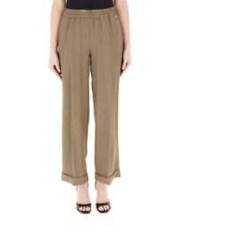 LIU JO Pantalone wide leg VERDE MILITARE 40