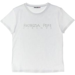 PATRIZIA PEPE T-shirt in cotone PANNA XXL