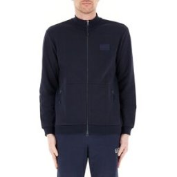 EA7 EMPORIO ARMANI Felpa con zip BLU NOTTE XXL