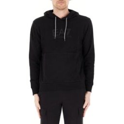 EA7 EMPORIO ARMANI Felpa con cappuccio NERO XL