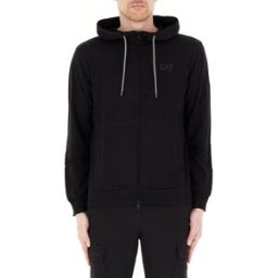 EA7 EMPORIO ARMANI Felpa con cappuccio NERO XL