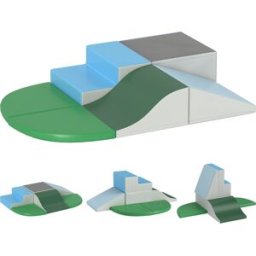 Homcom Set Costruzioni Morbide per Bambini 1-3 Anni da 6 Pezzi, in PU ed EPE Multicolore