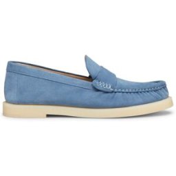 Stuart Weitzman Blake Loafer - Donna Blue Steel/cream 35.5