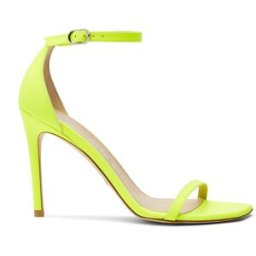 Stuart Weitzman Nudistcurve 100 Sandal - Donna Giallo Fluo 38