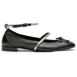 Stuart Weitzman Stefanie Ballet Flat - Donna Black/clear 38