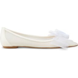 Stuart Weitzman Blushing Bow Flat - Donna Cream/white 37