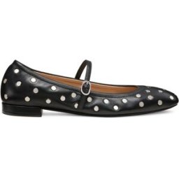 Stuart Weitzman Claris Stud Ballet Flat - Donna Black 40