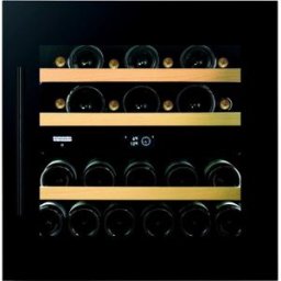 Dunavox Cantina Linea Prime porta 'full glass' nera con maniglia nera, classe F, 25 bottiglie - DVP-25.65DB