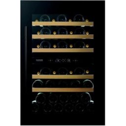 Dunavox Cantina Linea Spirit porta 'full glass' nera con maniglia nera, classe F, 44 bottiglie - DVS-44.120DB