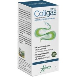 Coligas fast gocce - integratore per ridurre il gonfiore e la tensione addominale - flacone da 75 millilitri - Aboca