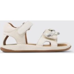 Camper Sandalo Twins in pelle con fiocchi applicati Bianco Taglia 25