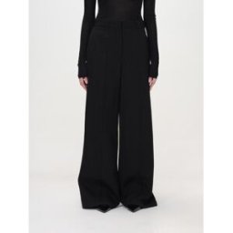 Jil Sander Pantalone in viscosa e seta Nero Taglia 34