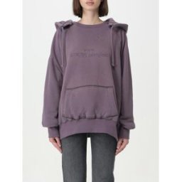 Maison Margiela Felpa in cotone con logo Viola Taglia S