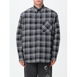 Off-White Overshirt in cotone motivo quadri Nero Taglia S