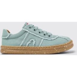 Camper Sneakers Runner in canvas di cotone riciclato con profili sfrangiati Verde Taglia 31