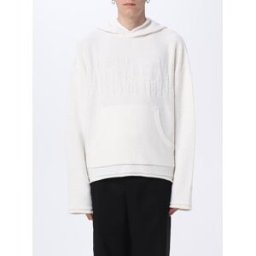 Mm6 Maison Margiela Felpa in misto lana Bianco Taglia S