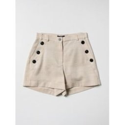Balmain Pantaloncino in viscosa e seta Beige Taglia 8