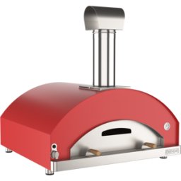 Forno a gas 5 Pizze con sportello in acciaio, di OVENEAT Rosso