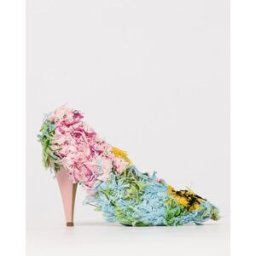 Moschino Décolleté Shaggy Thread in misto cotone sfrangiato Fantasia Taglia 37