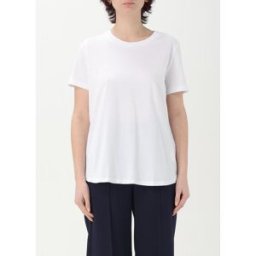 Max Mara T-shirt basic in cotone Bianco Taglia M