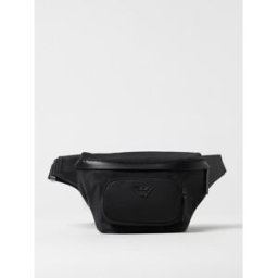 Emporio Armani Marsupio in nylon riciclato con logo Nero Taglia OS