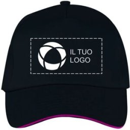 VistaPrint Cappellino a cinque pannelli con visiera multistrato Ultimate Beechfield con stampa monocolore