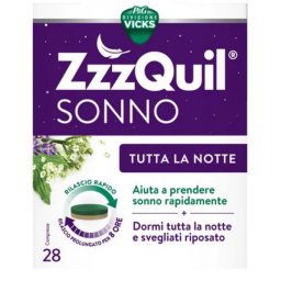 Vicks ZzzQuil Sonno Tutta Notte 28 Compresse – Per Riposo Prolungato