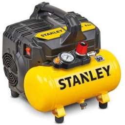 Stanley DST 100/8/6 - Compressore aria elettrico portatile monofase , oil-less - Motore 1 HP - 6 lt