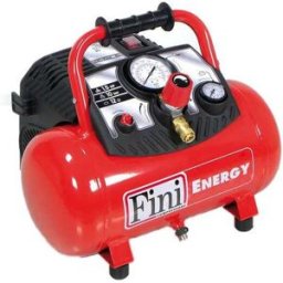 Fini Energy 12 - Compressore aria elettrico portatile monofase, oil-less - Motore 1.5 HP - 12 lt