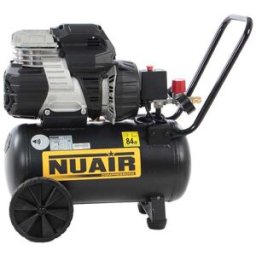 Nuair Sil Air 244/24 - Compressore aria elettrico monofase silenziato, oil-less - Motore 1.5 HP - 24 lt