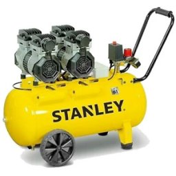 Stanley DST 300/8/50-2 - Compressore aria elettrico monofase silenziato, oil-less - Motore 2.6 HP - 50 lt