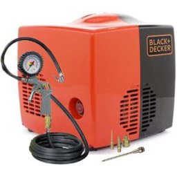 Black & Decker BD195 Cubo - Compressore aria elettrico portatile monofase, oil-less - Motore 1.5 HP