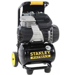 Stanley Sil Air 244/10 PCM - Compressore aria elettrico verticale monofase silenziato, oil-less - Motore 1.5 HP - 10 lt