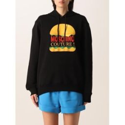 Moschino Felpa Hamburger Nero Taglia 40