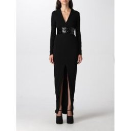 Moschino Abito in organzino di viscosa Nero Taglia 40