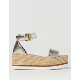 See By Chloé Espadrillas in pelle metallizzata Oro Taglia 41
