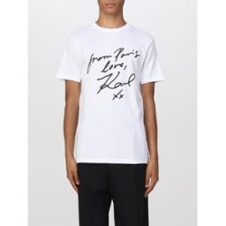 Lagerfeld T-shirt con firma Bianco Taglia S