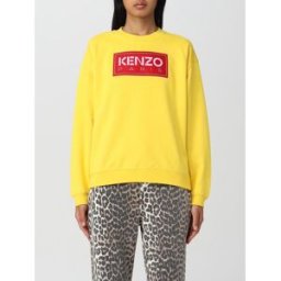 Kenzo Felpa in cotone con logo Giallo Taglia M