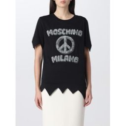 Moschino T-shirt con stampa logo Milano Nero 1 Taglia 40