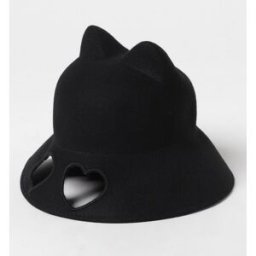 Vivetta Cappello Cat in feltro di lana Nero Taglia S