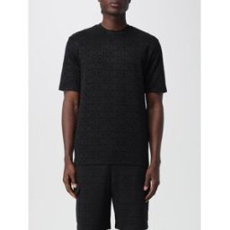 Moschino T-shirt in lana con logo jacquard Nero Taglia 46