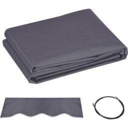 Outsunny Telo di Ricambio per Tenda a Bracci Retrattile in Poliestere Anti UV da 3.6x2.5 m, Grigio