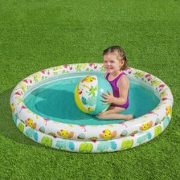 Bestway Set piscina gonfiabile, salvagente e pallone per bambini